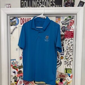 Blue Polo Shirt Trump national Bedminster medium Adidas